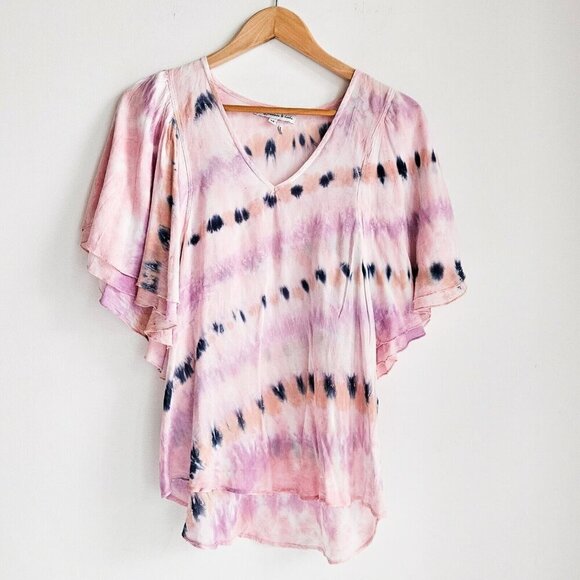 Young  Fabulous and Broke Tie Dye Butterfly Sleeve Summer Top M - Picture 6 of 7